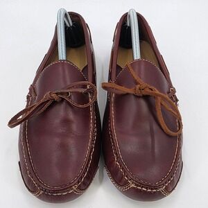 COLE HAAN GUNNISON DRIVING LOAFERS MENS SIZE 10.5 D BROWN LEATHER PEBBLED SOLE